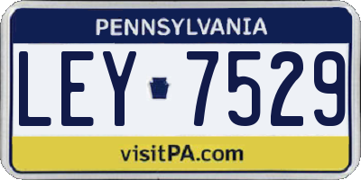 PA license plate LEY7529
