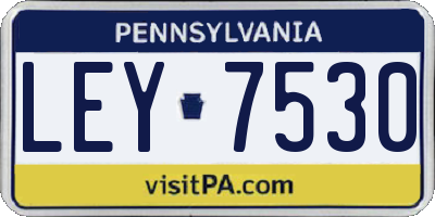 PA license plate LEY7530