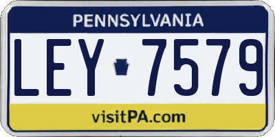 PA license plate LEY7579