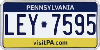 PA license plate LEY7595