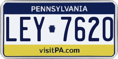 PA license plate LEY7620