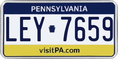 PA license plate LEY7659