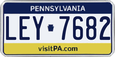 PA license plate LEY7682