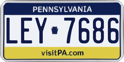 PA license plate LEY7686
