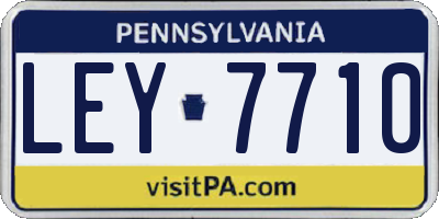 PA license plate LEY7710