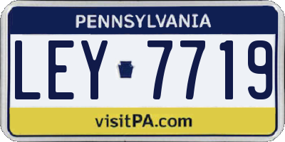 PA license plate LEY7719