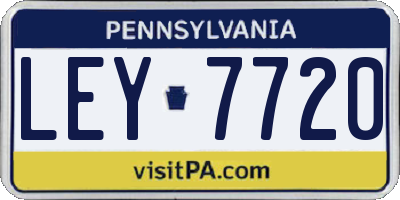 PA license plate LEY7720
