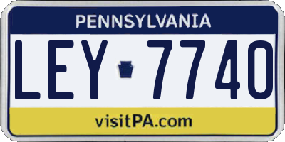 PA license plate LEY7740
