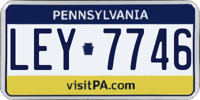 PA license plate LEY7746