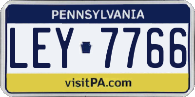 PA license plate LEY7766
