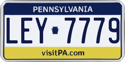 PA license plate LEY7779