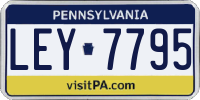 PA license plate LEY7795