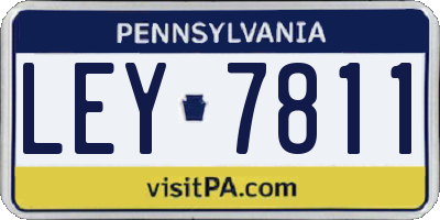 PA license plate LEY7811