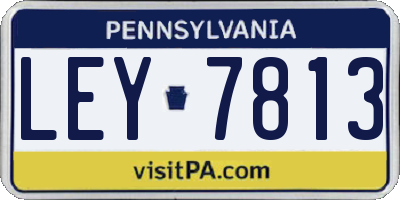 PA license plate LEY7813