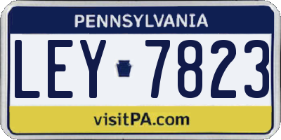 PA license plate LEY7823