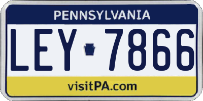 PA license plate LEY7866