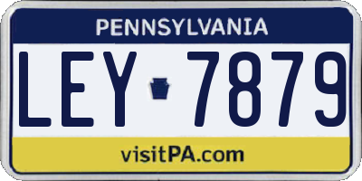 PA license plate LEY7879