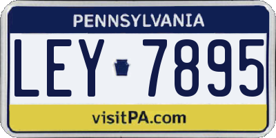 PA license plate LEY7895