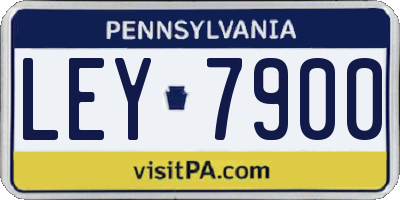 PA license plate LEY7900