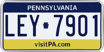 PA license plate LEY7901