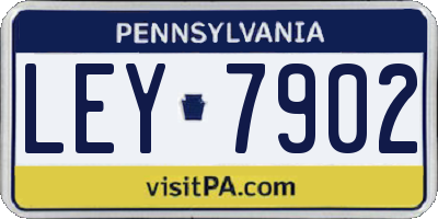 PA license plate LEY7902