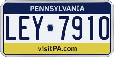 PA license plate LEY7910