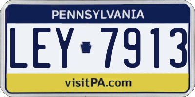 PA license plate LEY7913