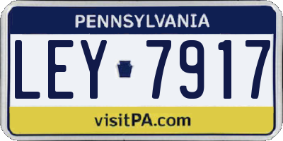 PA license plate LEY7917