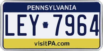 PA license plate LEY7964
