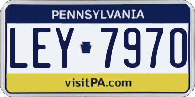 PA license plate LEY7970