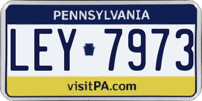 PA license plate LEY7973