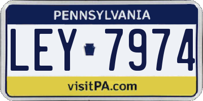 PA license plate LEY7974