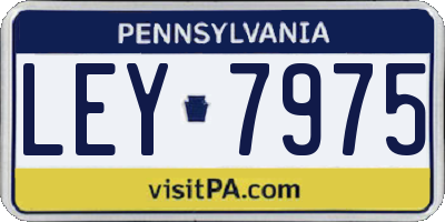 PA license plate LEY7975