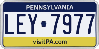 PA license plate LEY7977