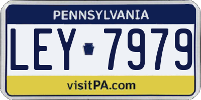 PA license plate LEY7979