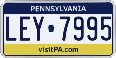 PA license plate LEY7995