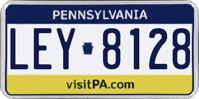 PA license plate LEY8128