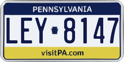 PA license plate LEY8147