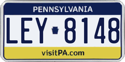 PA license plate LEY8148
