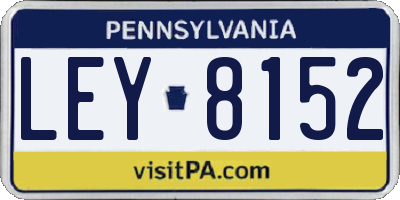 PA license plate LEY8152