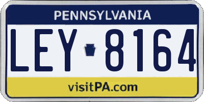 PA license plate LEY8164