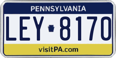 PA license plate LEY8170