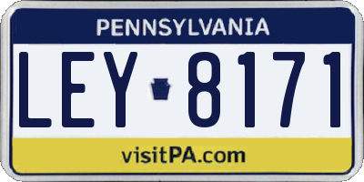 PA license plate LEY8171