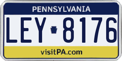 PA license plate LEY8176