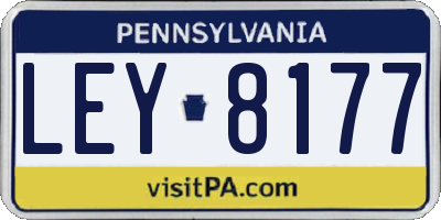 PA license plate LEY8177