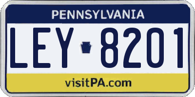 PA license plate LEY8201