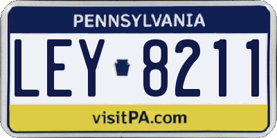 PA license plate LEY8211