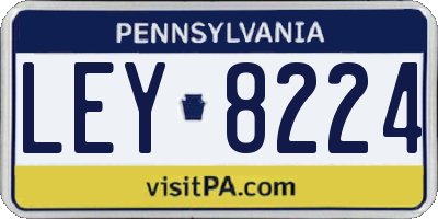 PA license plate LEY8224