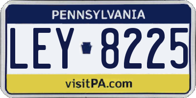 PA license plate LEY8225