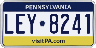 PA license plate LEY8241